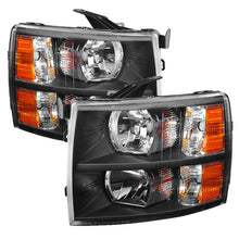 Load image into Gallery viewer, Xtune Chevy Silverado 07-13 Crystal Headlights Black HD-JH-CS07-AM-BK SPYDER