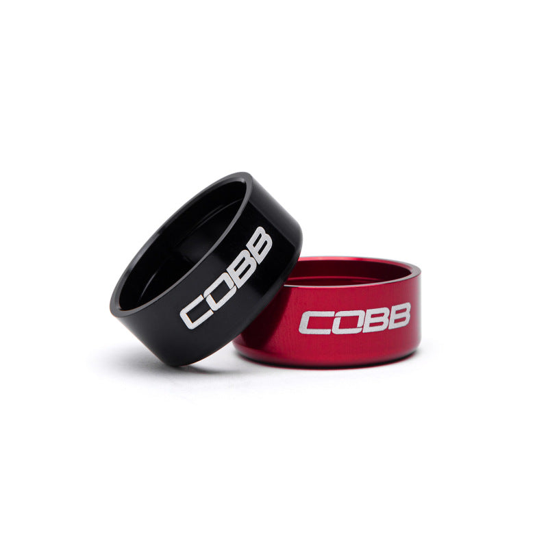 COBB Subaru 6-Speed Weighted COBB Shift Knob - Black (Incl. Both Red + Blk Collars) 213360-BK