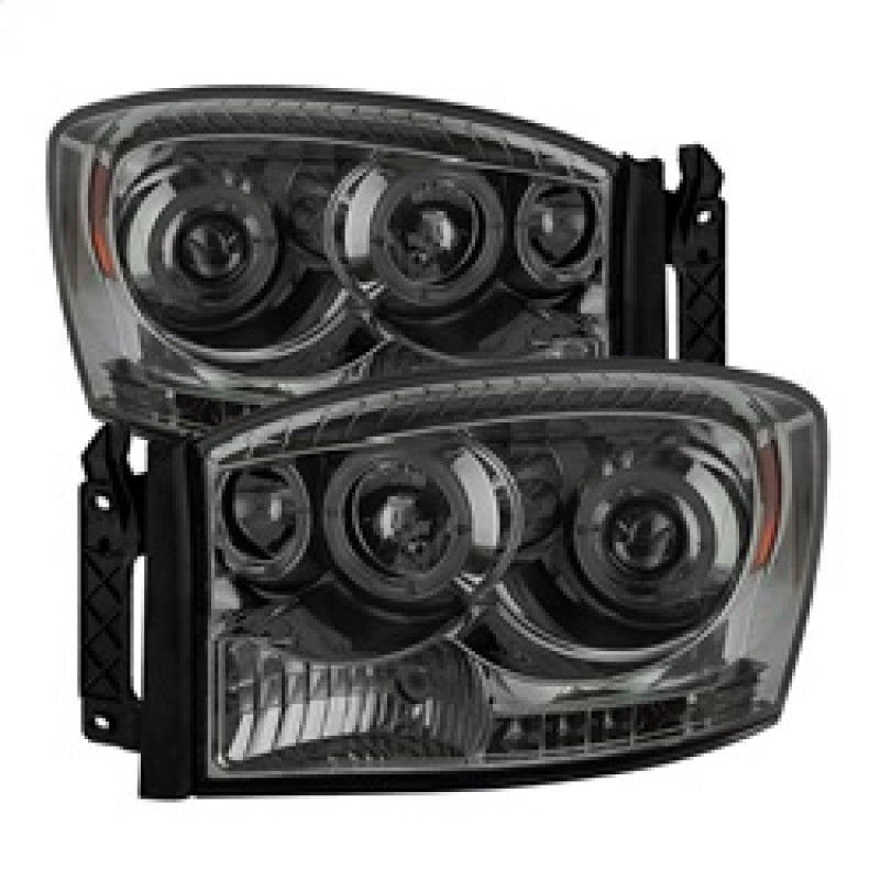 Spyder Dodge Ram 1500 06-08/Ram 2500 06-09 Projector Headlights LED Halo LED Smke PRO-YD-DR06-HL-SM SPYDER