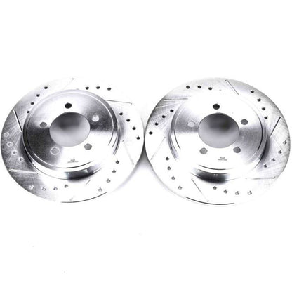 Power Stop 02-10 Ford Explorer Rear Evolution Drilled & Slotted Rotors - Pair PowerStop