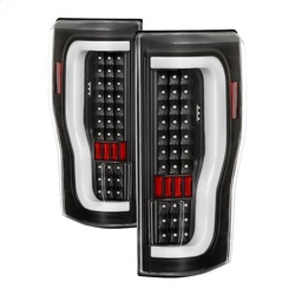 xTune 17-18 Ford F-250 Super Duty (Excl LED Models) LED Tail Lights - Black (ALT-ON-FS17-LBLED-BK) SPYDER