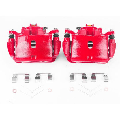Power Stop 13-15 Acura ILX Front Red Calipers w/Brackets - Pair PowerStop