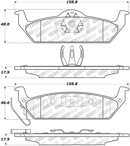 StopTech Street Disc Brake Pads - 305.10120 Stoptech