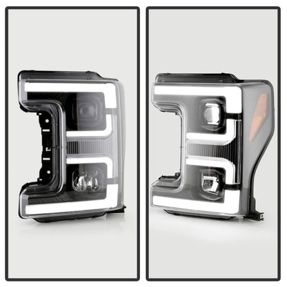 Spyder 17-18 Ford F250/F350/F450 Halogen Model Only -White Light Bar- Black- PRO-YD-FS17HALSI-BK SPYDER