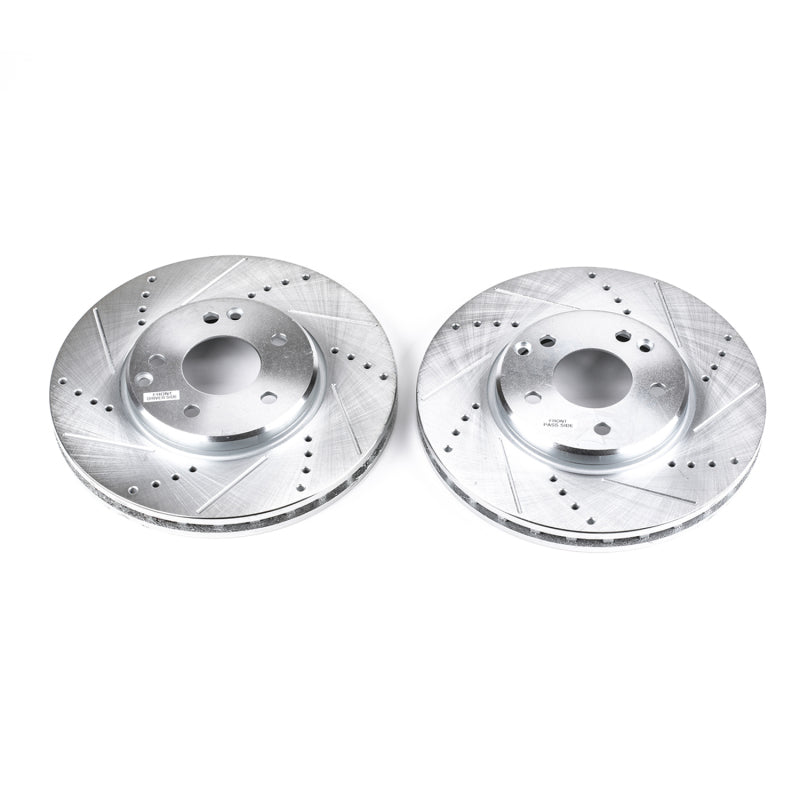 Power Stop 04-08 Chrysler Crossfire Front Evolution Drilled & Slotted Rotors - Pair PowerStop