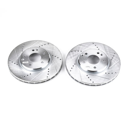 Power Stop 04-08 Chrysler Crossfire Front Evolution Drilled & Slotted Rotors - Pair PowerStop