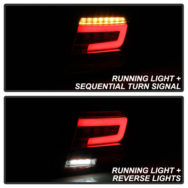 Spyder 08-11 Subaru Impreza WRX 4DR LED Tail Lights - Red Clear ALT-YD-SI084D-LED-RC SPYDER