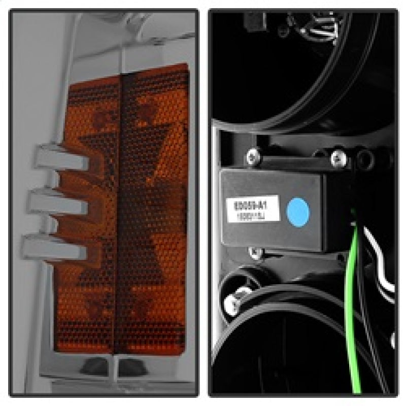 Spyder Chevy Silverado 14-16 2500 HD Projector Headlights Light Bar DRL Smke PRO-YD-CSHD14-LBDRL-SM SPYDER