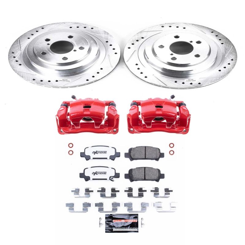 Power Stop 05-09 Subaru Legacy Rear Z26 Street Warrior Brake Kit w/Calipers PowerStop