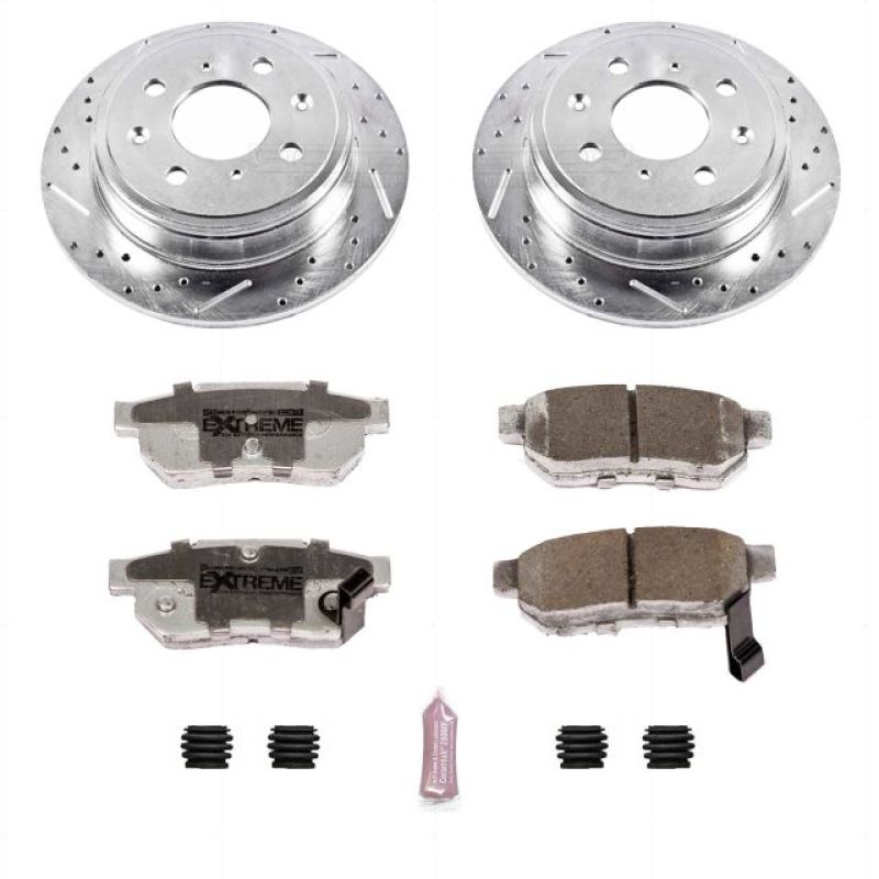 Power Stop 90-01 Acura Integra Rear Z26 Street Warrior Brake Kit PowerStop