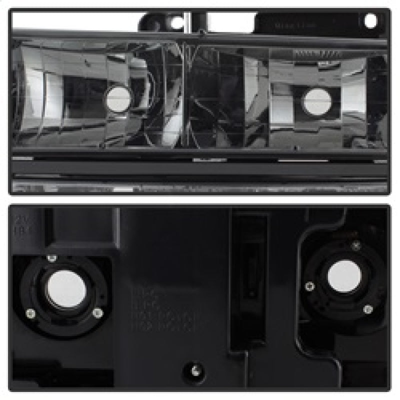 Xtune Chevy Suburban 94-98 Headlights w/ Corner & Parking Lights 8pcs Smoked HD-JH-CCK88-AM-SM-SET SPYDER
