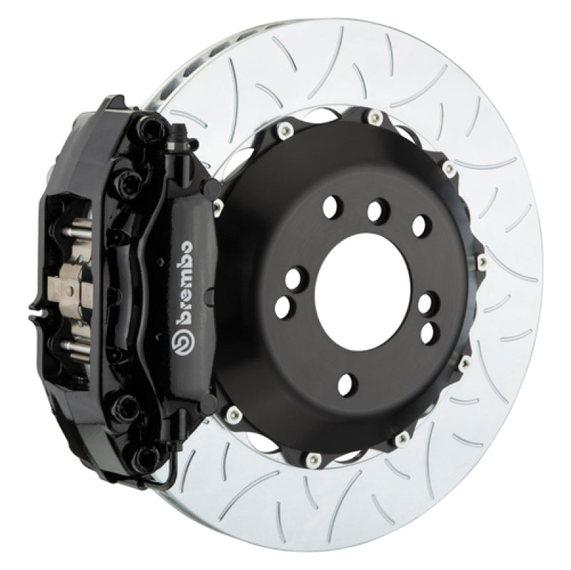 Brembo 08-09 G8 Rear GT BBK 4 Piston Cast 345x28 2pc Rotor Slotted Type-3-Black Brembo