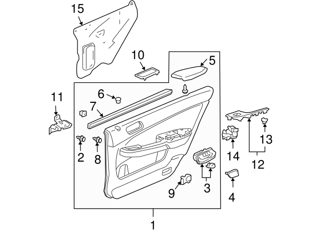 Genuine OEM Honda Clip Door Lining (91560-S84-A01) X1