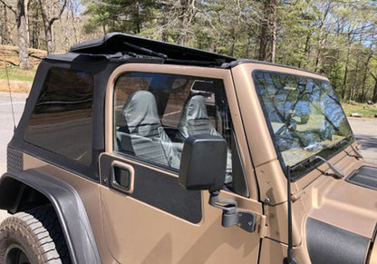 Rampage 18-21 Jeep Wrangler (JL) Unlimited Frameless TrailView Fastback Soft Top Kit - Black Diamond Rampage