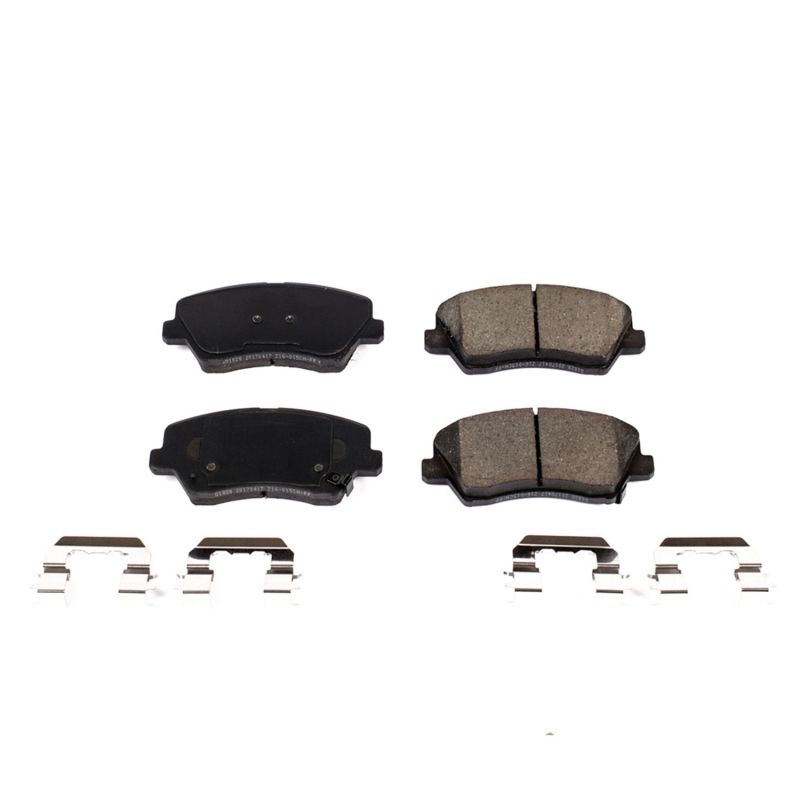 Power Stop 2017 Hyundai Elantra GT Front Z17 Evolution Ceramic Brake Pads w/Hardware PowerStop