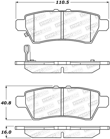 StopTech Premium Ceramic Brake Pads - 308.11010 Stoptech