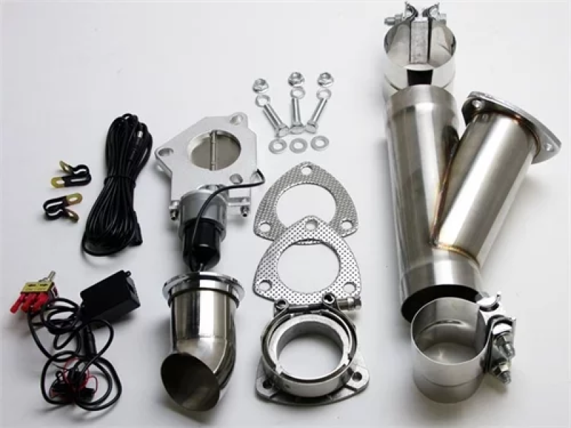 Granatelli 4.0in Aluminized Mild Steel Electronic Exhaust Cutout w/Slip Fit & Band Clamps Granatelli Motor Sports