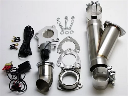 Granatelli 4.0in Aluminized Mild Steel Electronic Exhaust Cutout w/Slip Fit & Band Clamps Granatelli Motor Sports