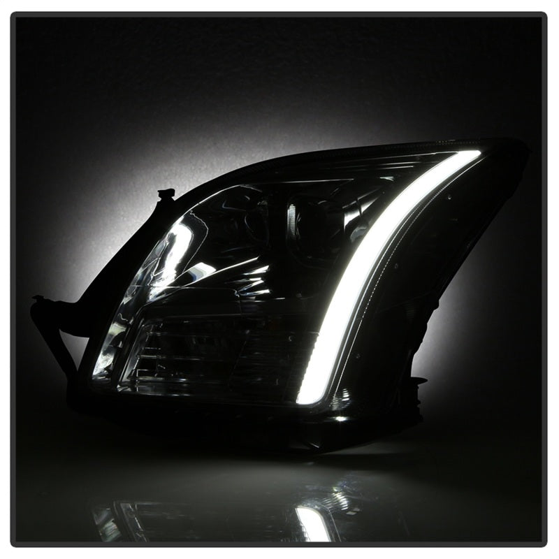 xTune 06-09 Ford Fusion Light Bar DRL Projector Headlights - Chrome (PRO-JH-FFU06-LB-C) SPYDER