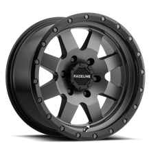 Load image into Gallery viewer, Raceline 935G Defender 18x9in / 8x165.1 BP / -12mm Offset / 130.81mm Bore - Gunmetal Wheel