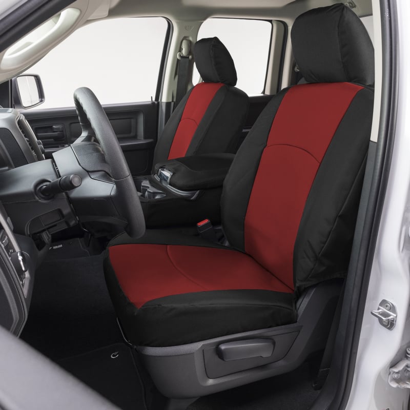 Covercraft 20-24 Ford Explorer Endura PrecisionFit Custom Front Row Seat Covers - Red/Black