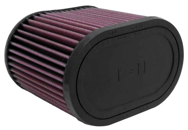 K&N Universal Oval Clamp-On Air Filter 2-3/4in Flange 6-1/4in Length 4in Width 5in Height K&N Engineering