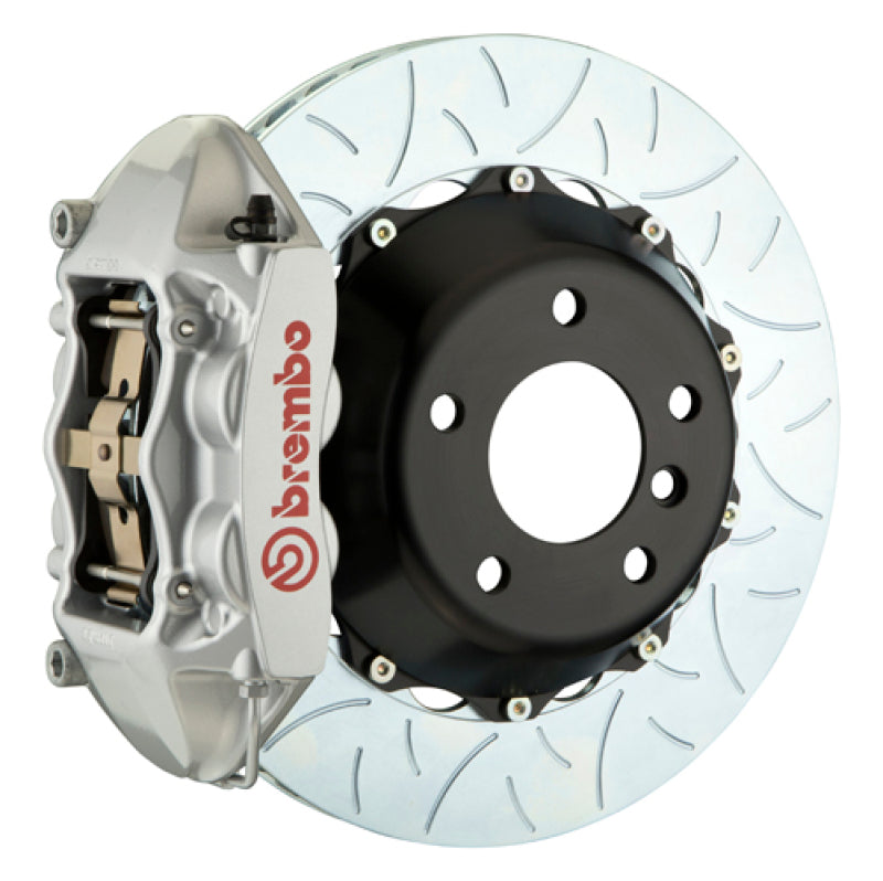 Brembo 03-09 E-Class (Excl 4MATIC/AMG) Rr GT BBK 4Pis Cast 2pc 345x28 2pc Rtr Slot Type3-Silver Brembo
