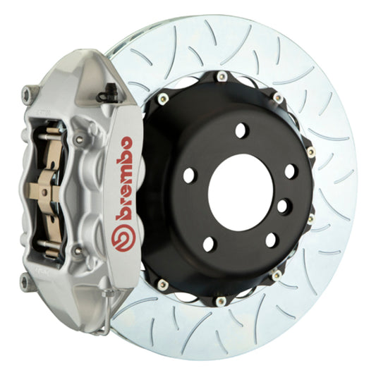Brembo 15-23 Mustang GT/V6/EcoBoost Rear GT BBK 4 Piston Cast 380x28 2pc Rotor Slotted Type3-Silver Brembo