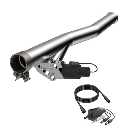 QTP 2018 Jeep Wrangler JL 4DR 2.5in 304SS Aggressor Cutout Mid Pipe QTP
