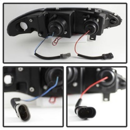Spyder Mitsubishi Eclipse 97-99 Projector Headlights LED Halo Black High H1 Low H1 PRO-YD-ME97-HL-BK SPYDER
