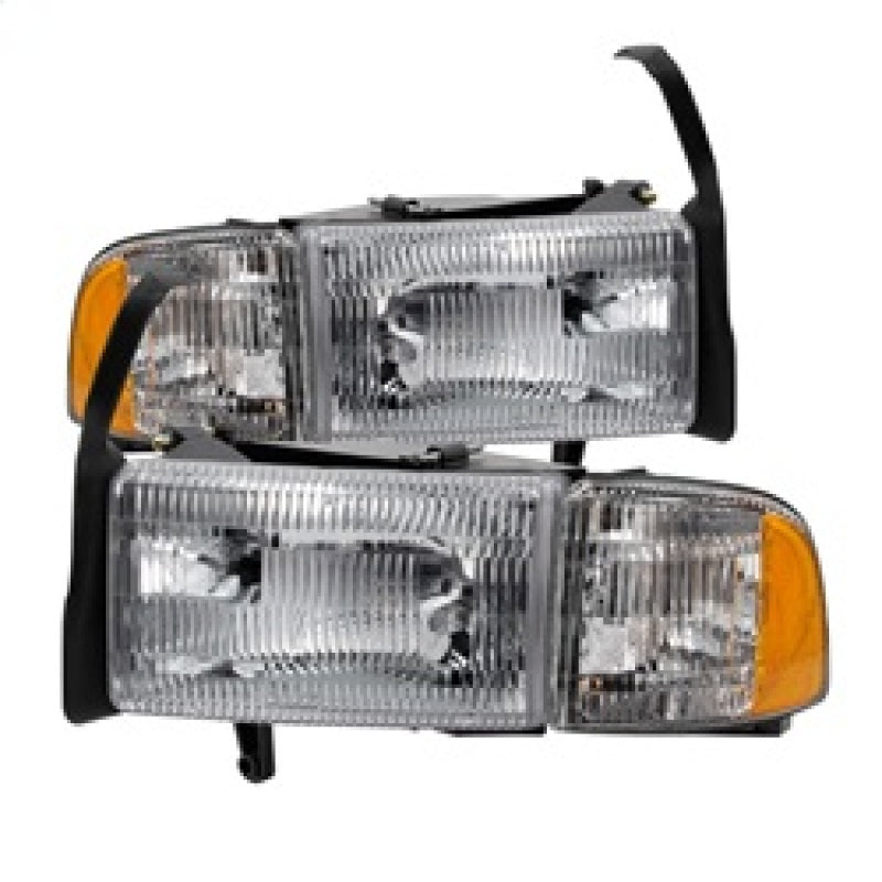 Xtune Dodge Ram 1500 94-01 OEM Style Headlights w/ Corner Chrome HD-JH-DR94-OE-C SPYDER