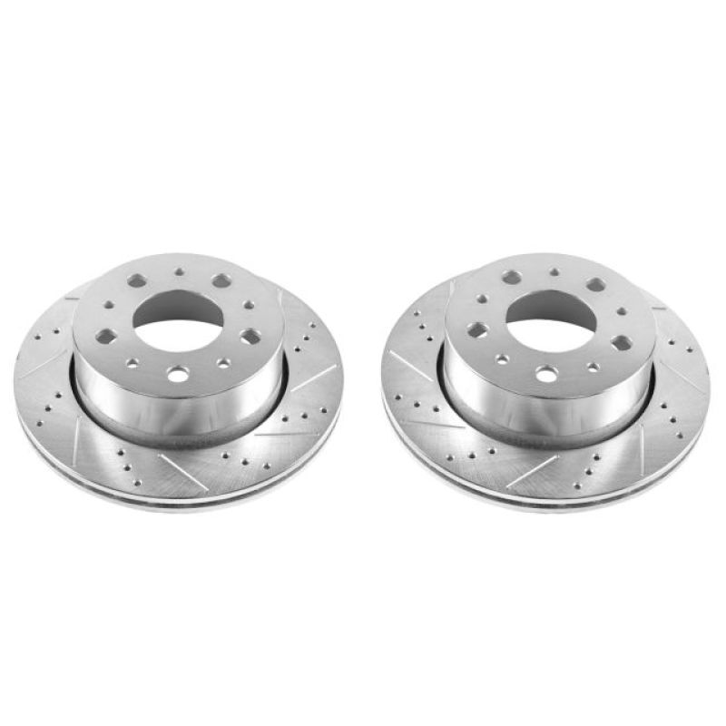 Power Stop 14-19 Ram ProMaster 1500 Rear Evolution Drilled & Slotted Rotors - Pair PowerStop