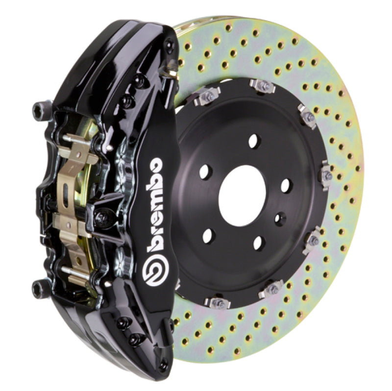 Brembo 14-18 1500 Sierra (w/ Alum Knuckles) Fr GT BBK 6Pis Cast 2pc 380x34 2pc Rtr Drill-Black Brembo