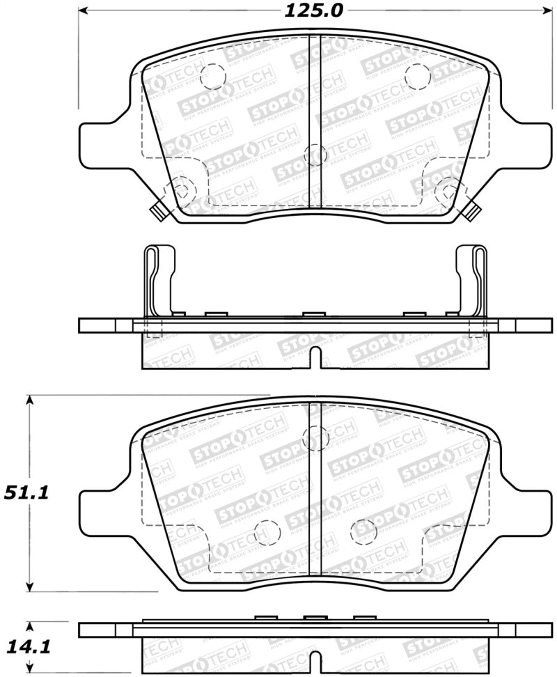 StopTech Premium Ceramic Brake Pads - 308.10930 Stoptech