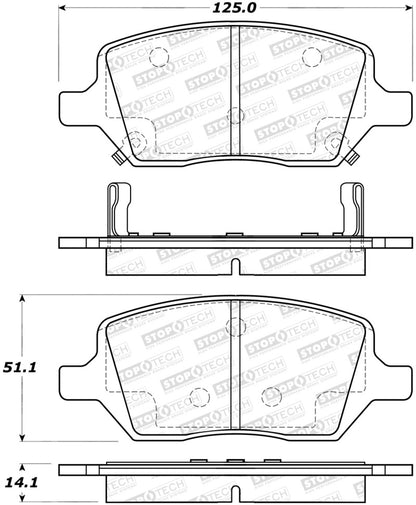 StopTech Premium Ceramic Brake Pads - 308.10930 Stoptech