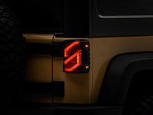 Load image into Gallery viewer, Raxiom 07-18 Jeep Wrangler JK Axial Series Trident LED Tail Lights- Blk Housing (Clear Lens)