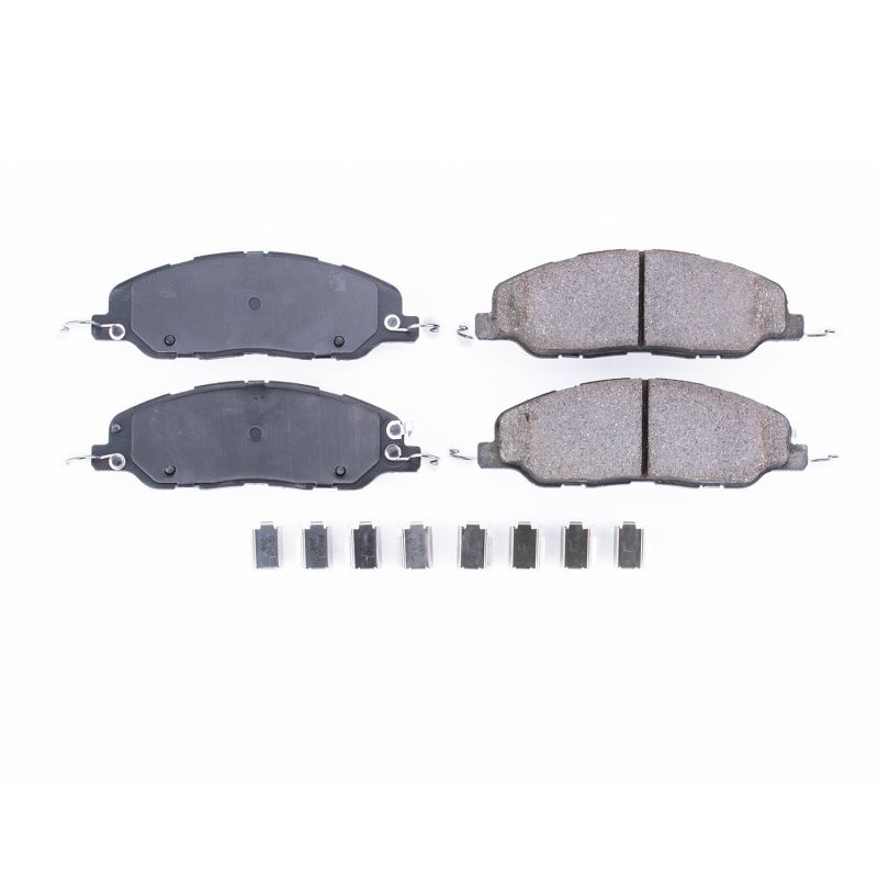 Power Stop 11-14 Ford Mustang Front Z17 Evolution Ceramic Brake Pads w/Hardware PowerStop