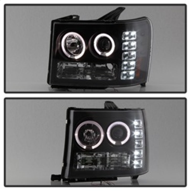 Spyder GMC Sierra 1500/GMC Sierra Denali 08-13 Projector LED Halo- LED Blk PRO-YD-GS07-HL-BK SPYDER