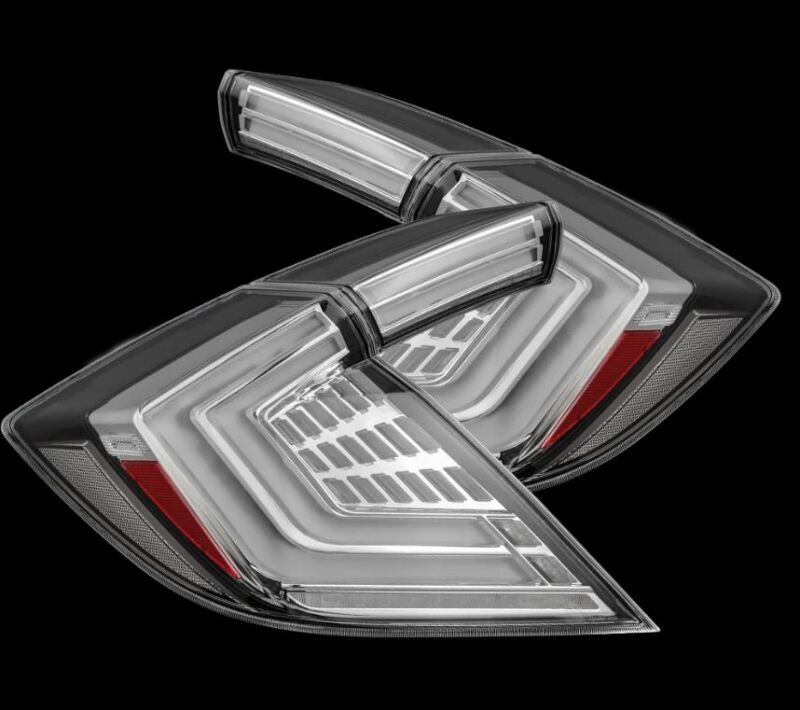 AlphaRex 676030 16-21 Honda Civic Hatchback / Type-R FK8 Nova-Series LED Tail Lights (Pair) - Clear
