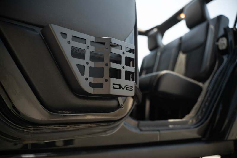 DV8 Offroad 11-18 Jeep Wrangler JK 4 Door Only Rear Door Pocket Molle Panels - Black
