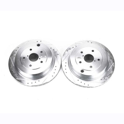 Power Stop 06-07 Subaru B9 Tribeca Rear Evolution Drilled & Slotted Rotors - Pair PowerStop