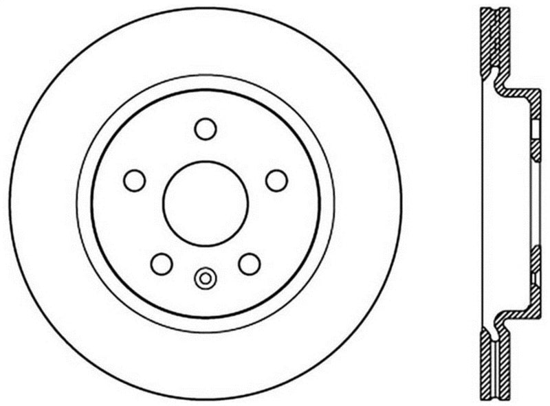 StopTech Sport Cross Drilled Brake Rotor - Front Left Stoptech