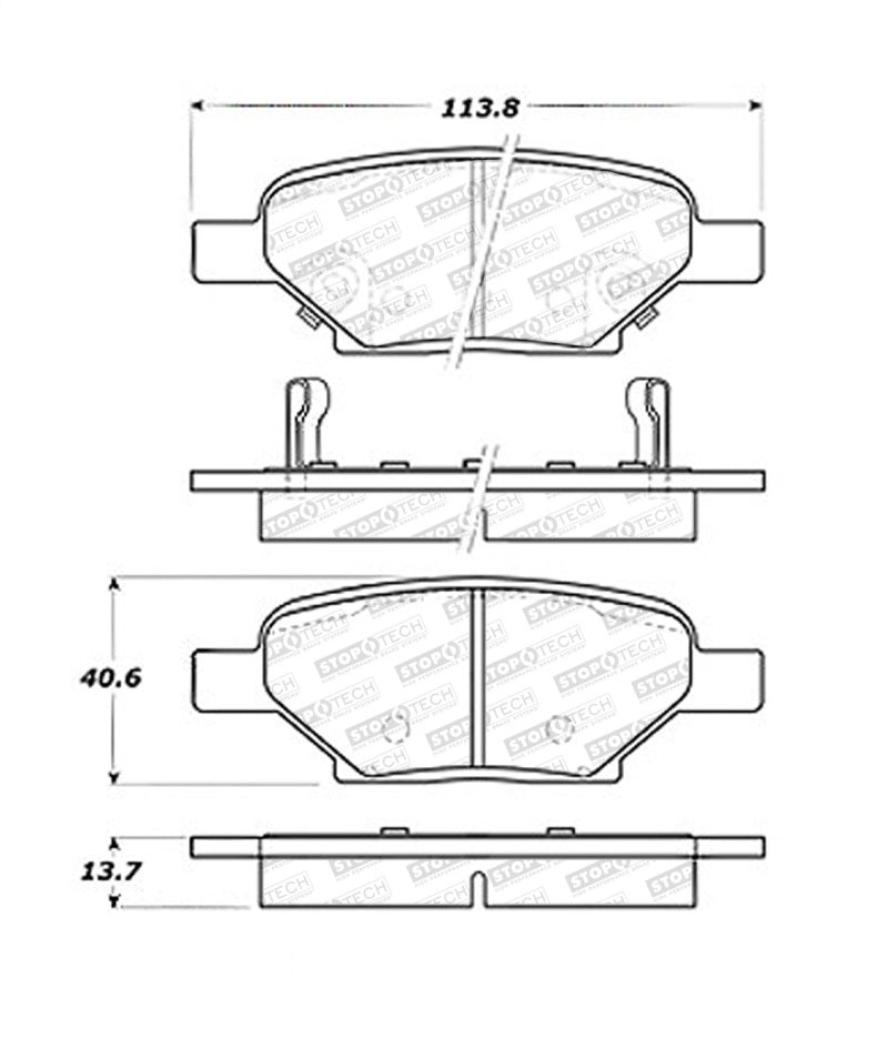 StopTech Street Disc Brake Pads - 305.10330