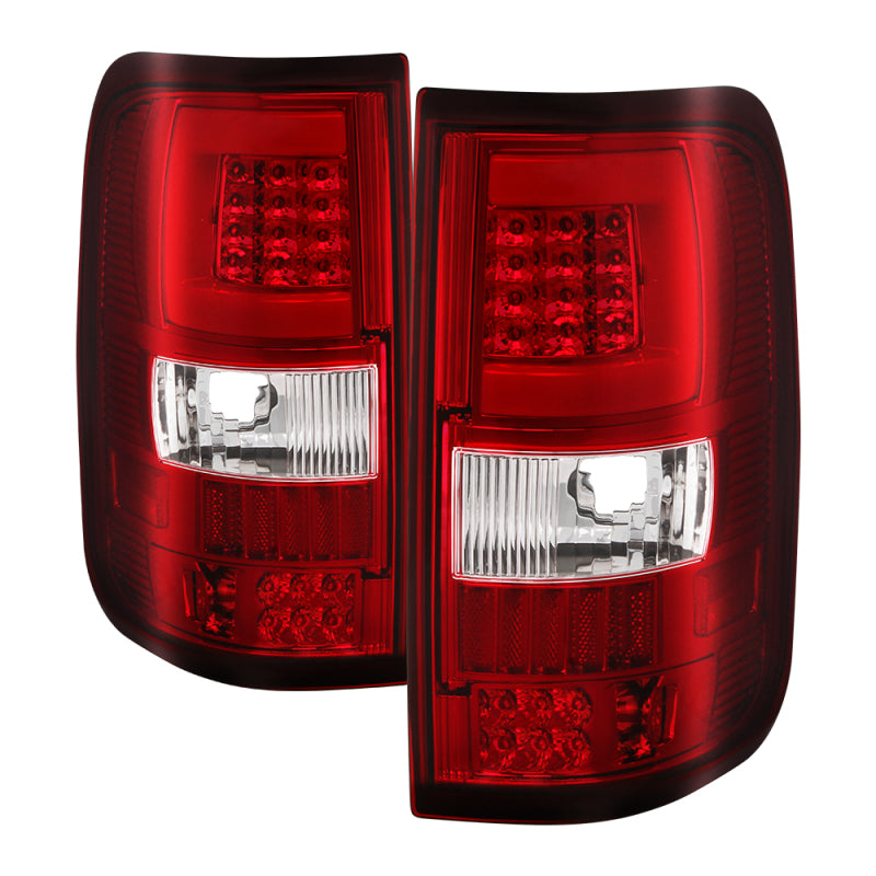 xTune 04-08 Ford F150 (Not Heritage/SVT) V.3 LED Tail Lights Red Clear (ALT-ON-FF15004G3LB-LBLED-RC) SPYDER
