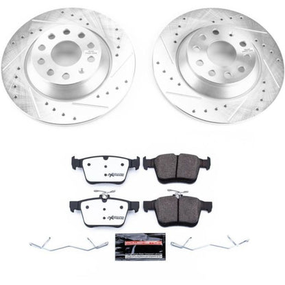 Power Stop 16-18 Audi TT Quattro Rear Z26 Street Warrior Brake Kit PowerStop