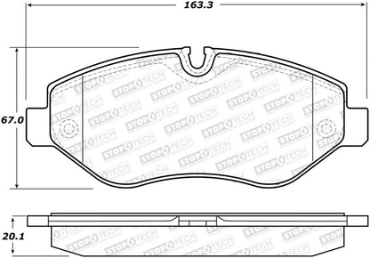 StopTech Premium Ceramic Front Brake Pads - 308.13160 Stoptech