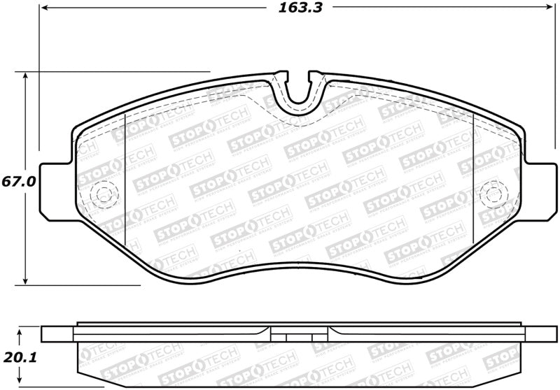 StopTech Premium Ceramic Front Brake Pads - 308.13160