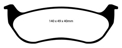 EBC YellowStuff Rear Brake Pads - DP41673R EBC
