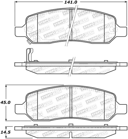 StopTech Premium Ceramic Brake Pads - 308.11720 Stoptech