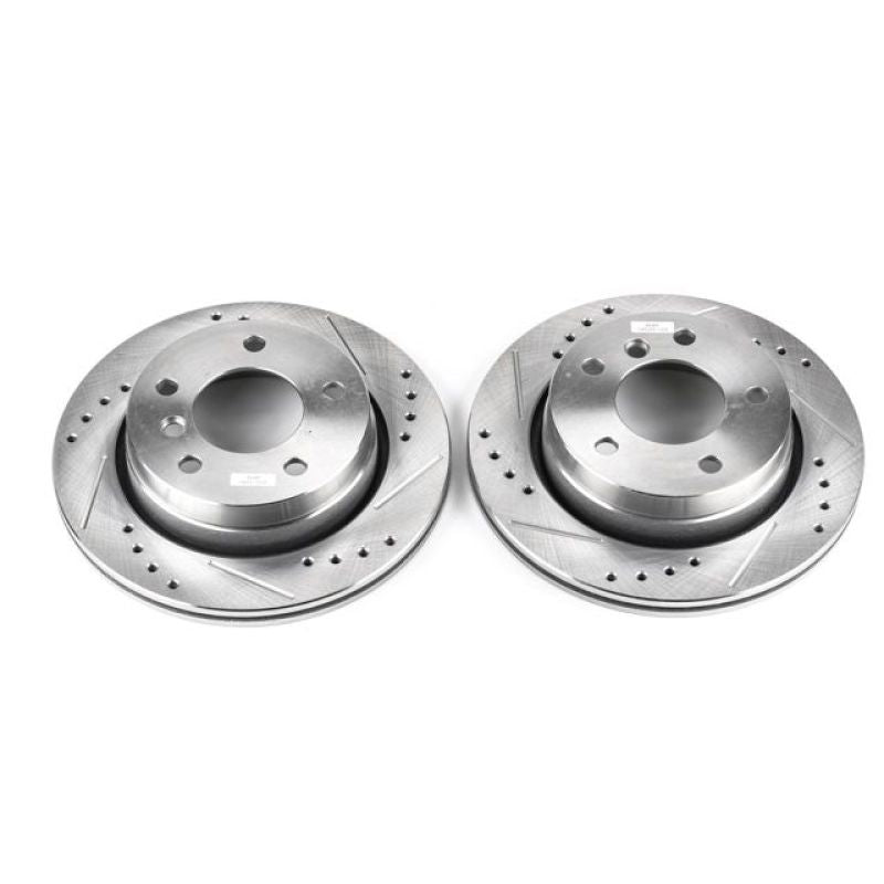 Power Stop 2000 BMW 323Ci Rear Evolution Drilled & Slotted Rotors - Pair PowerStop